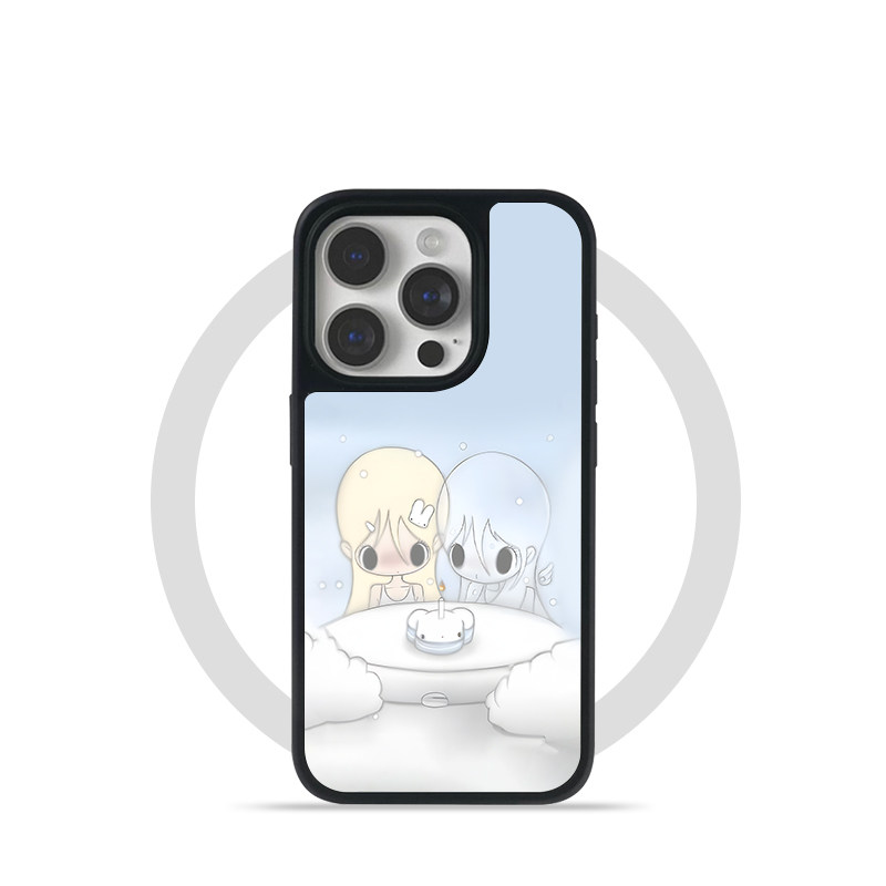 适用于苹果18promax手机壳磁吸iPhone17高级感16小众创意15华为mate60小米17全包个性磨砂天使镜像女孩手机壳