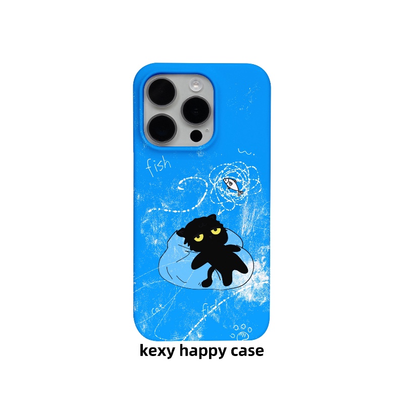 涂鸦风摆烂猫咪适用iPhone16promax手机壳卡通小众2024新款苹果15软壳小米13不撞款14艺术华为mate40pro爆款