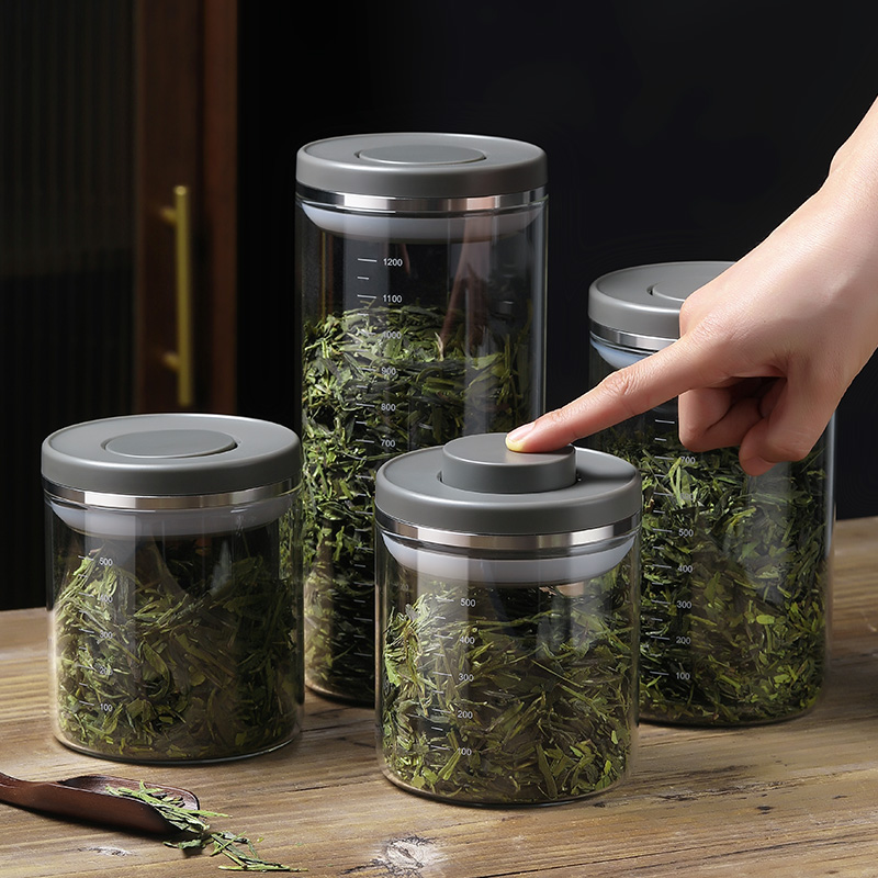 家用玻璃密封罐食品级茶叶收纳罐