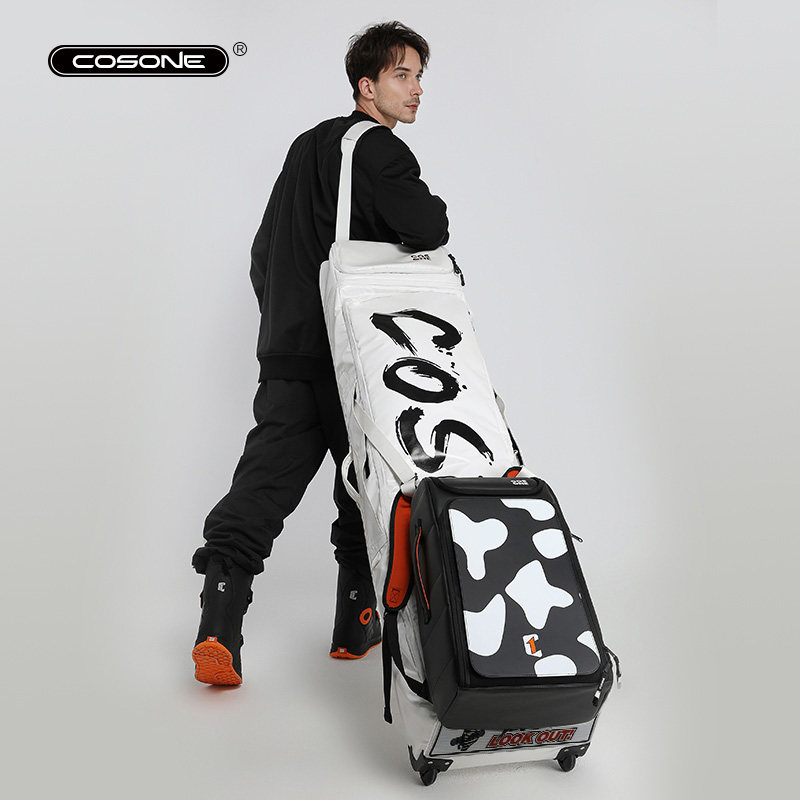 COSONE滑雪板包带轮单板包干湿分离多功能高性能防水单双板滚轮包