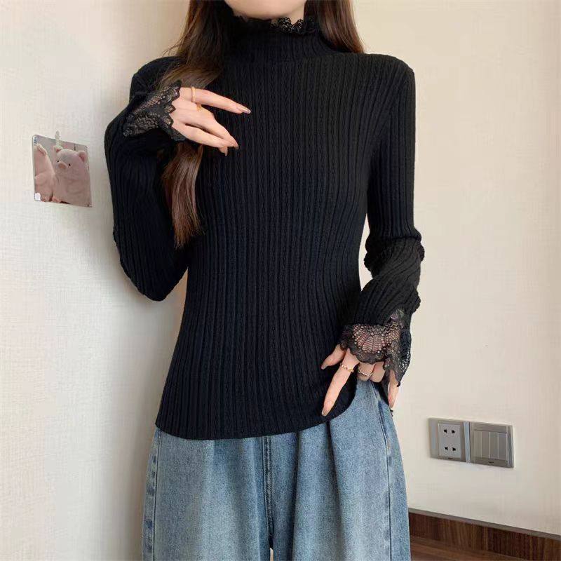 大码半高领打底衫女2024春秋大码胖mm遮肚子显瘦内搭洋气针织上衣,女装/女士精品,毛针织衫,淘宝优惠券,粉丝福利购,淘宝优惠卷