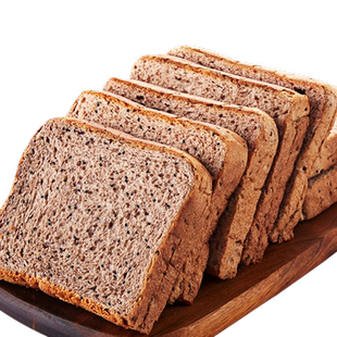 全麦面包无0o脂脱添蔗糖氢低脂乙餐早餐酸代餐黑荞麦钠吐司零食