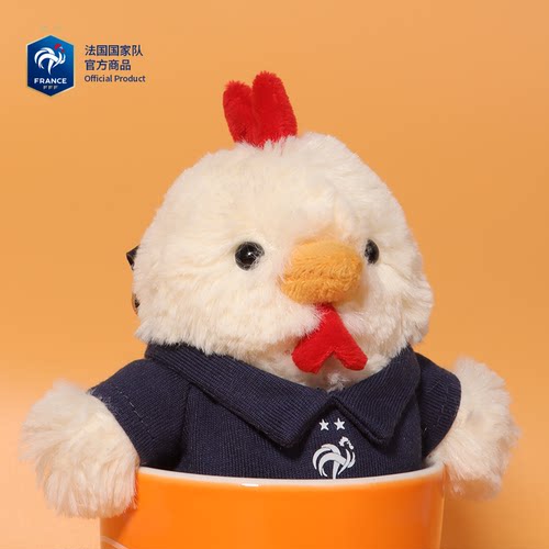 法国官方小鸡毛绒挂件姆巴佩周边