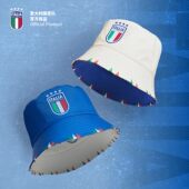 蓝白休闲双面刺绣渔夫帽男女通用足球 意大利国家队 官方正版