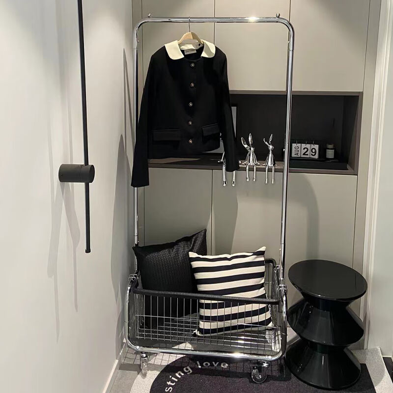 落地晾衣架衣架落地卧室晾挂衣架移动高级转角衣帽架隔夜收纳加深