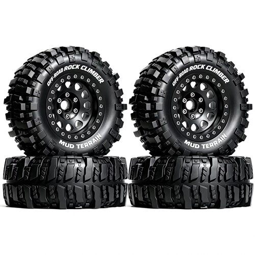 RS红蜘蛛RC模型车1.9寸金属轮毂+95MM轮胎 美嘉欣H12Y H12P h12y+