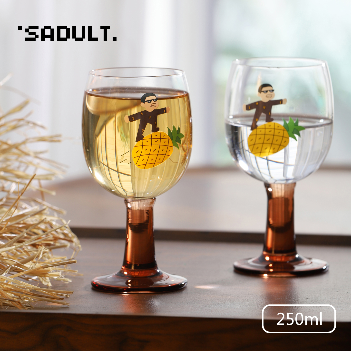 SADULT可爱另类搞怪红酒葡萄酒杯高脚杯玻璃杯高颜值香槟杯果汁杯