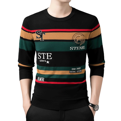 男士针织长袖t恤打底衫春季新款