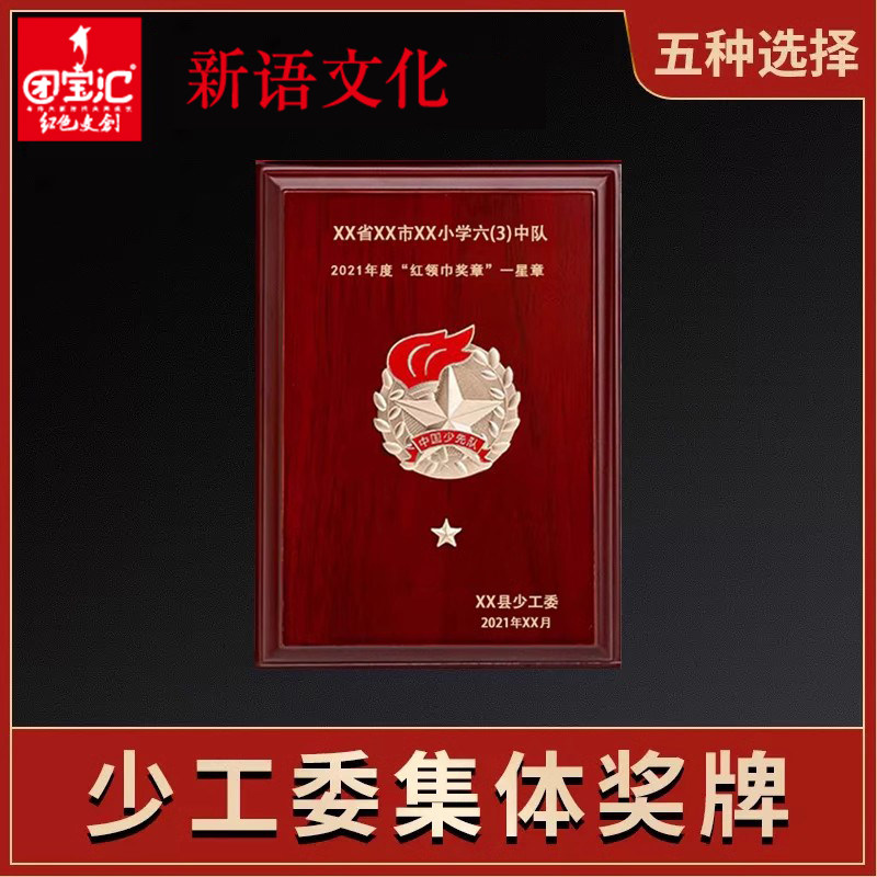 新语文化 定制少工委星级奖牌红领巾奖章集体章中队向阳立德传承基础