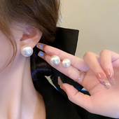 fever博主同款 珍珠耳钉小众设计感高级耳环2025年新款 潮通勤耳饰