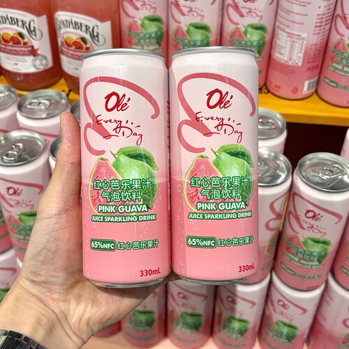 ole超市精品红心芭乐果汁气泡饮料包邮
