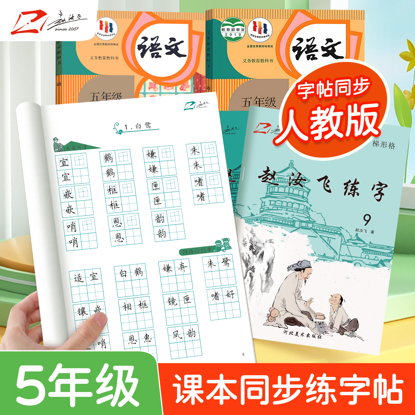赵汝飞小学同步五年级上下册字帖