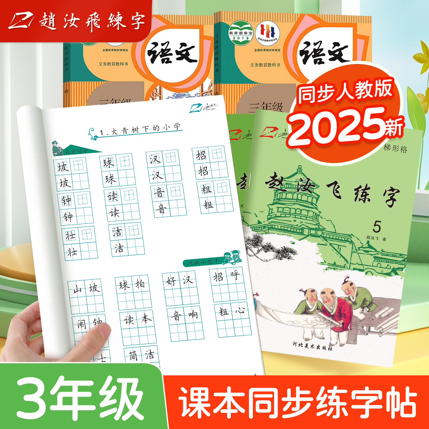赵汝飞练字三年级上下册同步字帖