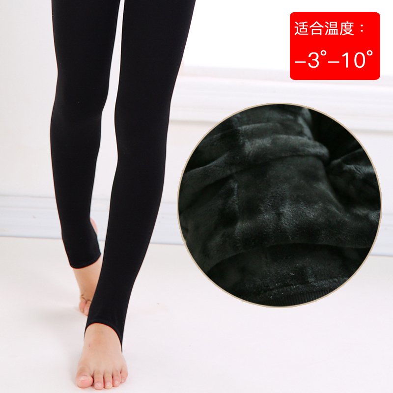 儿童黑色打底裤加绒加厚踩脚裤秋冬季女童连裤袜宝宝舞蹈袜脚蹬裤