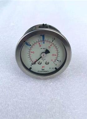 议价原装AFRISO压力表全不锈钢EN 837-1 0-23psi 0-1.6bar