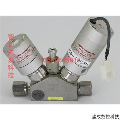 议价12545 FUJIKIN 3 路 PNEUMATIC BLOCK 气门,类型 N.C.,O.P. 0