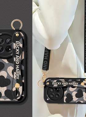 适用一加ace3pro手机壳女新款腕带1+12挂绳一加11爱心简约1+ace2V保护套硅胶可背斜挎轻奢全包防摔磨砂软外壳