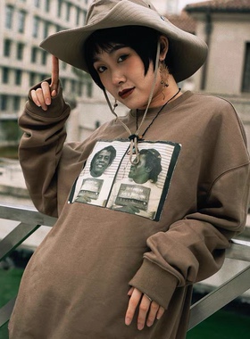 【re:new】JamesBrown 印花圆领卫衣短袖复古
