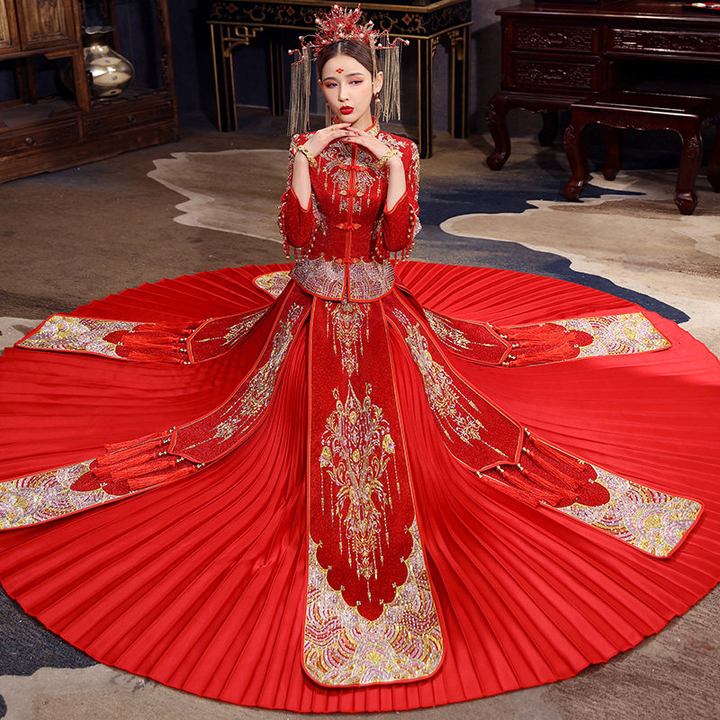 秀禾服2020新款新娘结婚禾秀服女中式礼服嫁衣夏季禾服薄款新娘服