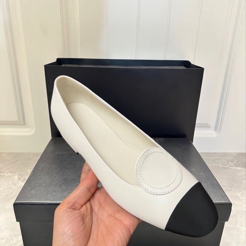 cocy法式真皮拼色羊皮平底单鞋女浅口百搭舒适气质女鞋2026新款早,女鞋,浅口单鞋,淘宝优惠券,粉丝福利购,淘宝优惠卷