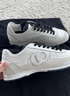 cocy维多娜2025早春新款黑白熊猫平底休闲鞋百搭运动小白鞋德训鞋