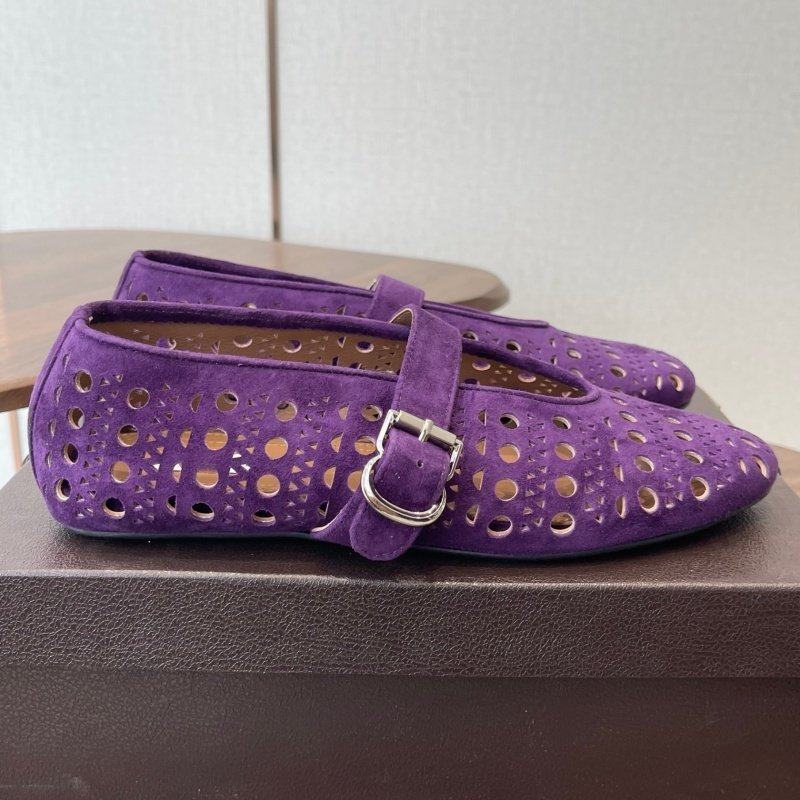 cocy紫色镂空玛丽珍鞋女平底真皮一字扣透气舒适芭蕾舞鞋单鞋2026,女鞋,时尚芭蕾鞋,淘宝优惠券,粉丝福利购,淘宝优惠卷