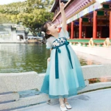 Оригинальная летняя юбка, детское ханьфу, платье, китайский стиль, короткий рукав