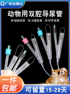 兽用宠物导尿管双腔硅胶带导丝球囊犬用导尿管排狗结石狗导尿专用