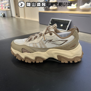 李宁男鞋2025新款山行舒适百搭低帮网面透气运动休闲鞋AGCV375-4