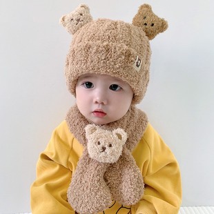 2pcs Kids Winter Hat Cap Children Hats Girl Baby Boy Newborn