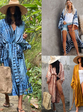 shirt Beach Bikini Cover Up For Women Cardigan kimono wear