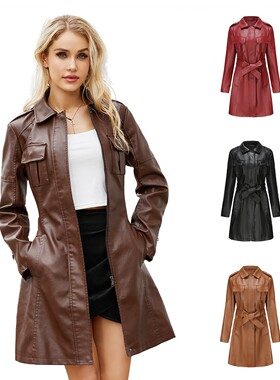 Clothes Trench Coat Winter for Women Jacket Jackets leather