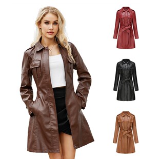 Clothes Trench Coat Winter for Women Jacket Jackets leather