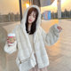 短加绒绒厚獭兔毛百搭 毛毛仿皮草年轻款 冬季 带帽外套女2025年新款