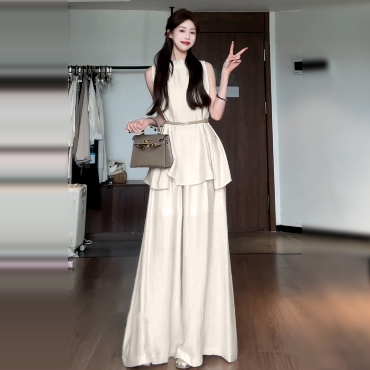 2026新款小个子新中式国风无袖连衣裙子女夏季清冷感禅意套装长裙