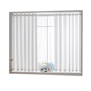 日式仿麻纱帘透光不透人客厅棉麻窗帘阳台民宿卧室茶室隔断飘窗纱