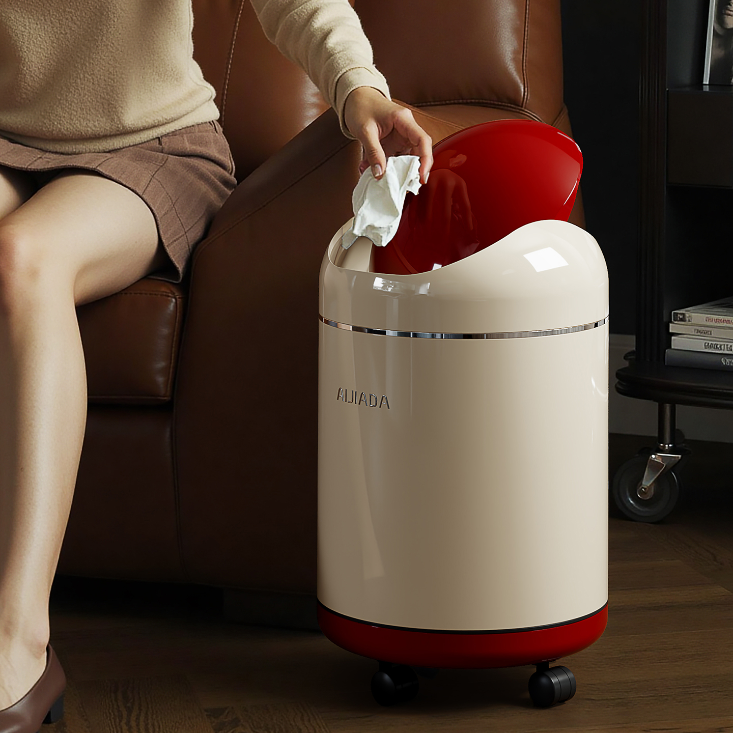 【2025新款】逸动摇盖客厅垃圾桶