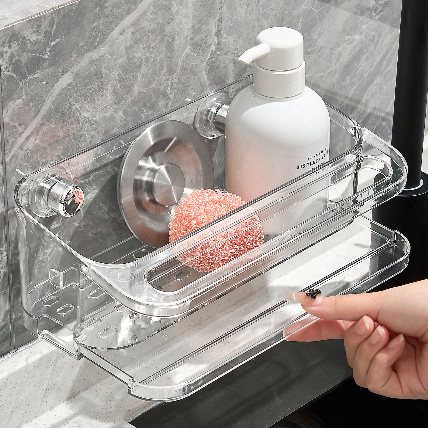 吸盘水槽抹布架厨房置物架水龙头水池洗碗海绵擦钢丝球收纳沥水架