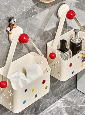 废弃洗脸巾收纳盒壁挂吸盘卫生间洗漱台二次擦脸巾回收挂篮置物架