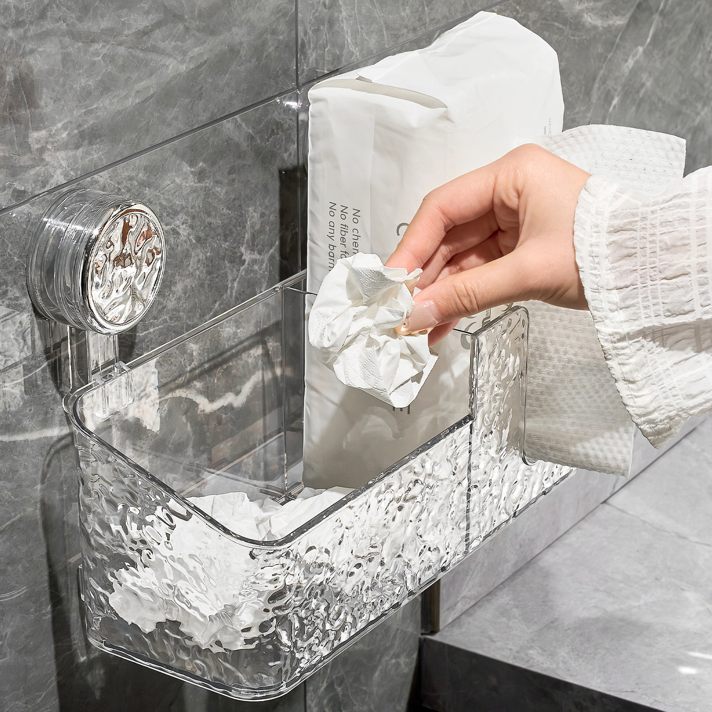 吸盘洗脸巾收纳盒壁挂浴室卫生间废弃二次擦脸巾置物架厕所纸巾盒,收纳整理,洗脸巾收纳盒,淘宝优惠券,粉丝福利购,淘宝优惠卷