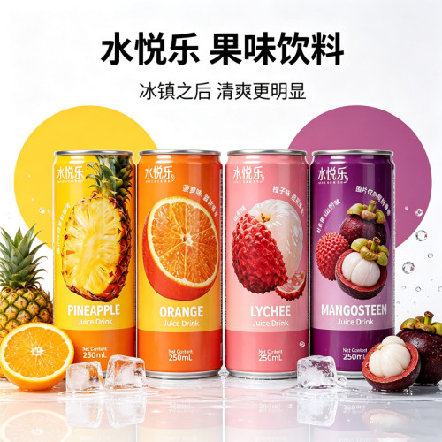 水悦乐越南进口山竹果汁12罐