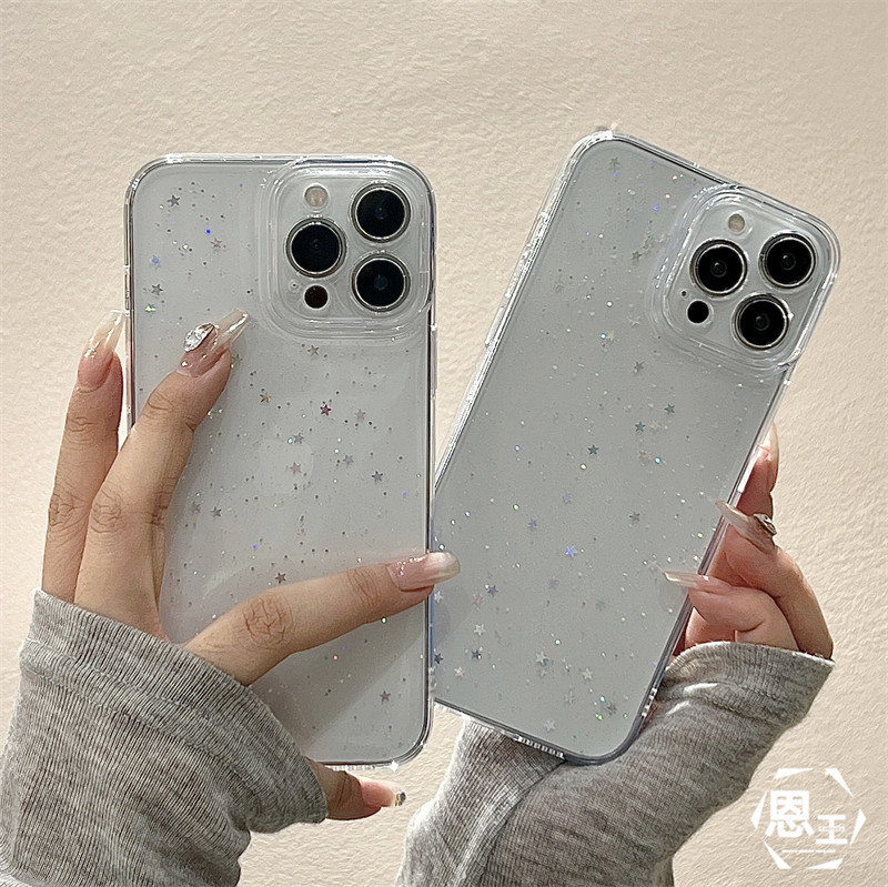 恩王 日韩ins小众透明滴胶闪粉星星适用iphone17pro max苹果16手机壳的新款15创意14情侣13plus女12pro保护套,3C数码配件,手机保护套/壳,淘宝优惠券,粉丝福利购,淘宝优惠卷