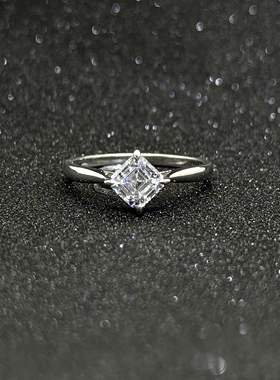 光托对角阿斯切1克拉方戒指