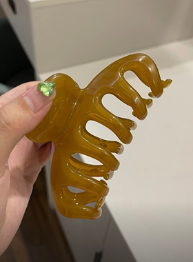 美爆芥末黄~高质量加厚大号章鱼抓夹简约气质鲨鱼夹法式高级发夹
