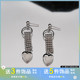 觅韩S925银针新潮款 时尚 爱心耳环金属链条拼接耳钉设计感耳饰5563