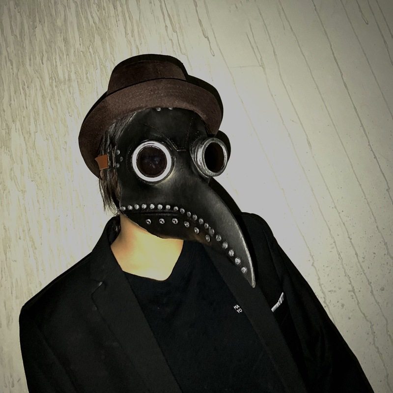 面具恐怖瘟疫医生cos服乌鸦嘴面罩全脸男恐怖万圣节化妆舞会道具