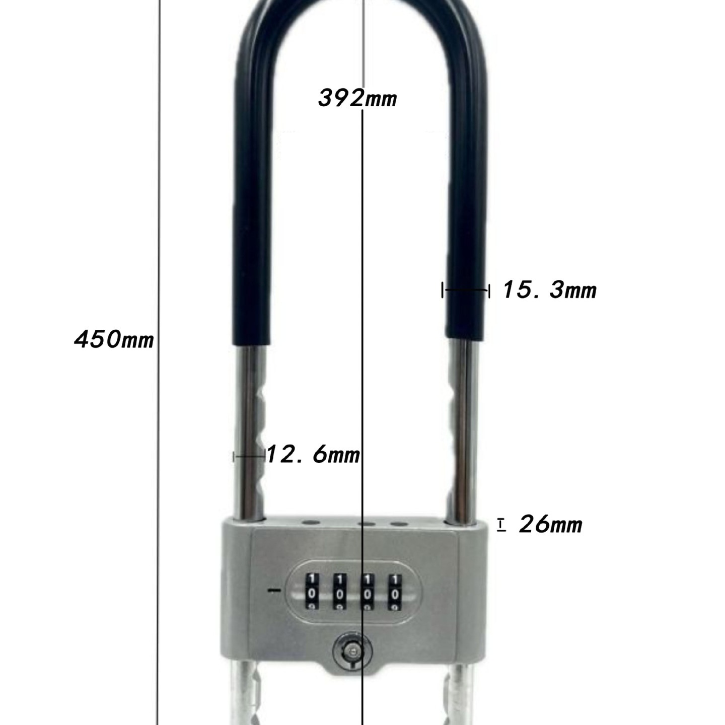 【源头工厂】U型锁可找回密码玻璃门安全写字楼办公楼升级款 挂锁