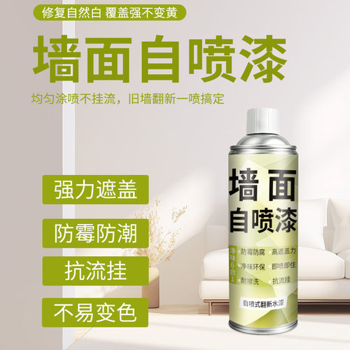 墙面自喷漆室外翻新漆白墙液快干无味家用外墙涂鸦墙上去污宝