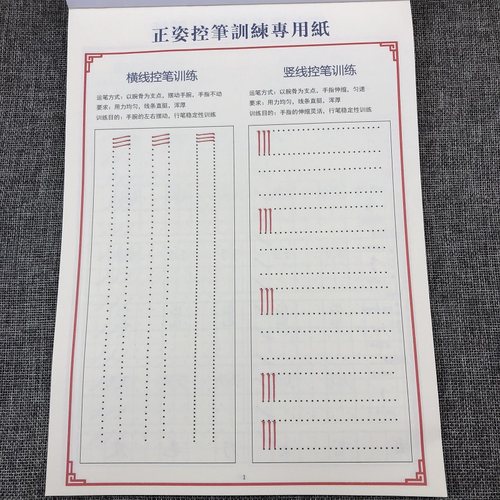 正姿控笔笔画训练点阵字帖幼儿园1-6年级小学生儿童基础笔画字帖