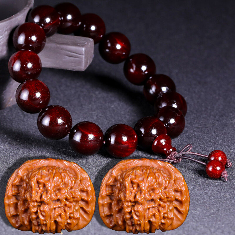 石玥珠宝小叶紫檀四座楼狮子头